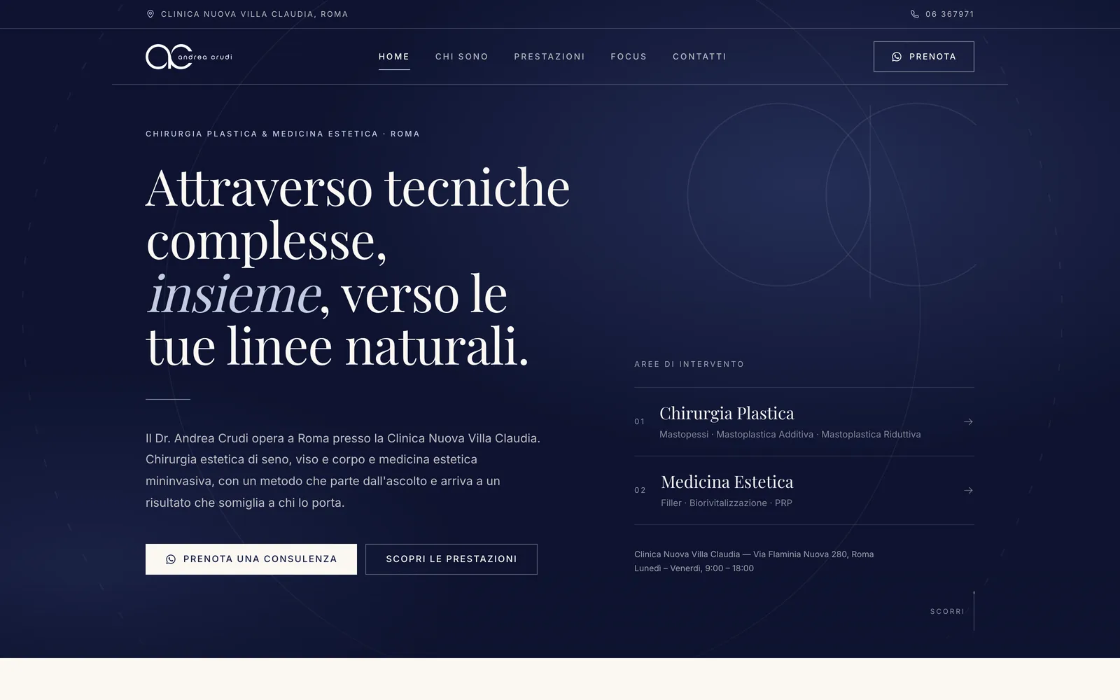 Dr. Andrea Crudi — anteprima del progetto